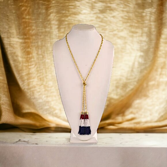 MACY'S HOLIDAY LANE Patriotic Beaded Necklace - Picture 4 of 5